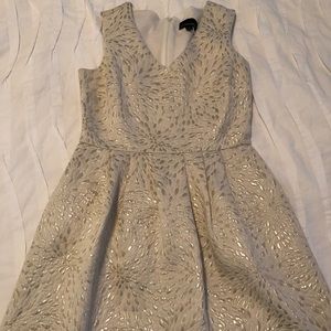 Cynthia Rowley White/metallic dress